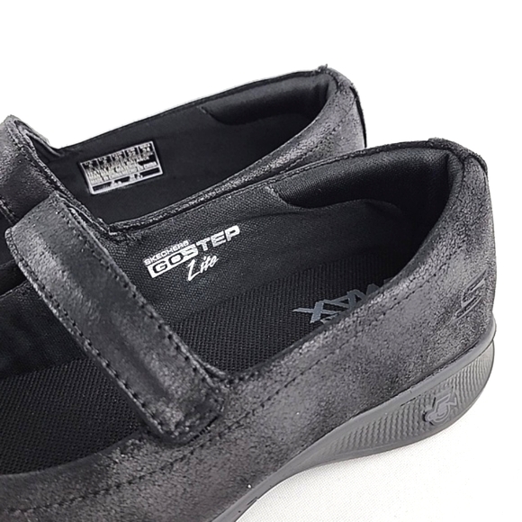 Skechers Gostep Lite Women's Black Mary Jane Flat Shoes Textile Lightweight Sz 5 - Picture 11 of 16